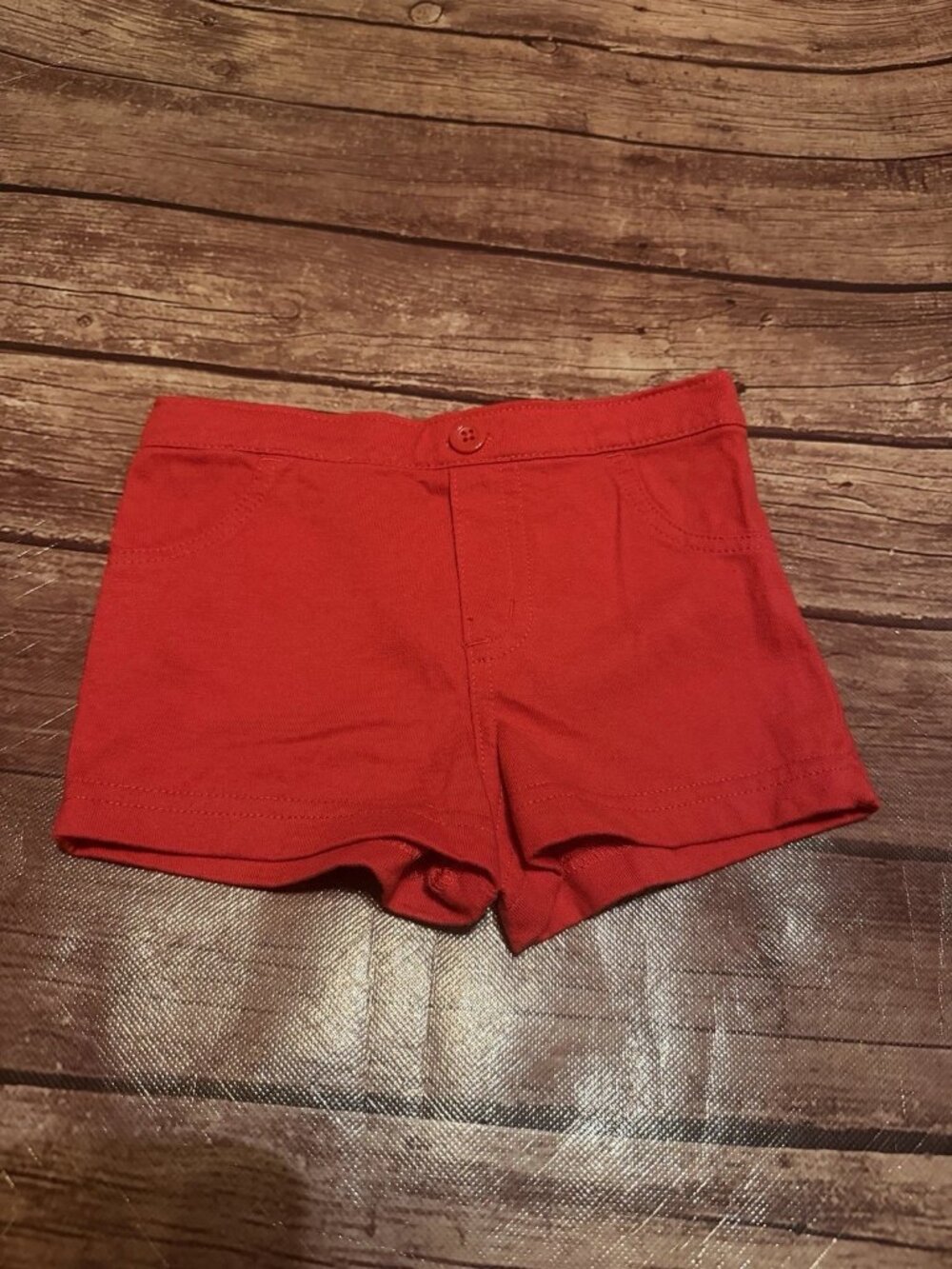 Girl’s Fisher Price Basic Red Pull On Shorts 18 Months